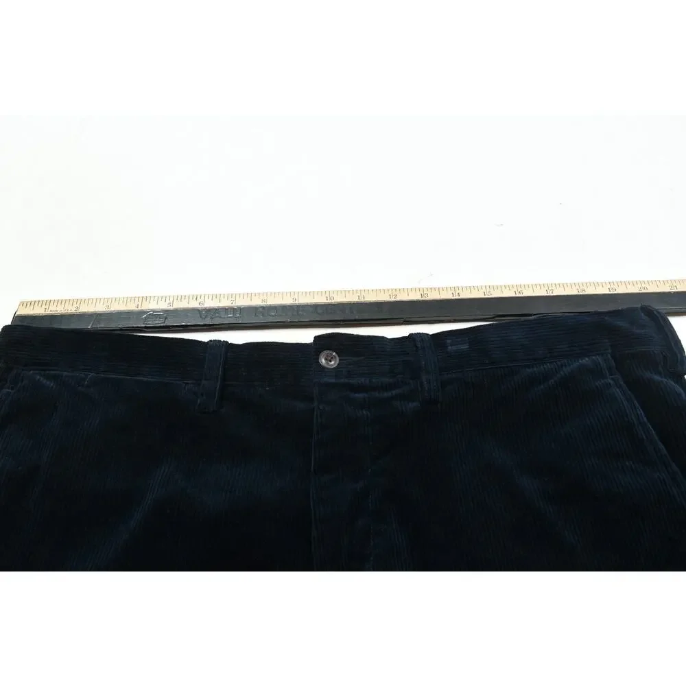 Polo Ralph Lauren Corduroy Pants Mens 38x30 Blue Straight Leg Cotton Stretch